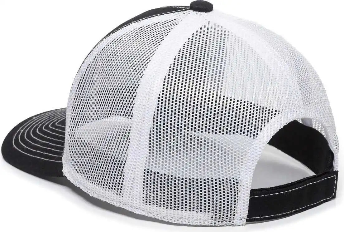 Oc Sports Bon-200 Bone Collection Mesh Back Cap - Black White - 6 7/8’’ - 7 1/2’’
