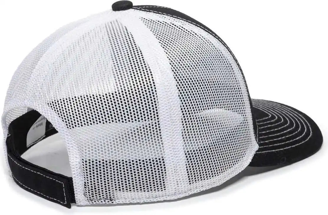 Oc Sports Bon-200 Bone Collection Mesh Back Cap - Black White - 6 7/8’’ - 7 1/2’’