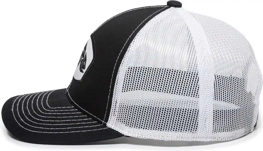 Oc Sports Bon-200 Bone Collection Mesh Back Cap - Black White - 6 7/8’’ - 7 1/2’’
