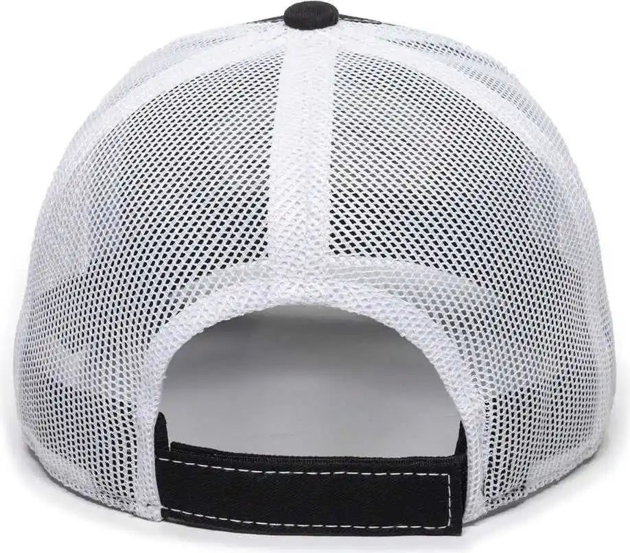 Oc Sports Bon-200 Bone Collection Mesh Back Cap - Black White - 6 7/8’’ - 7 1/2’’