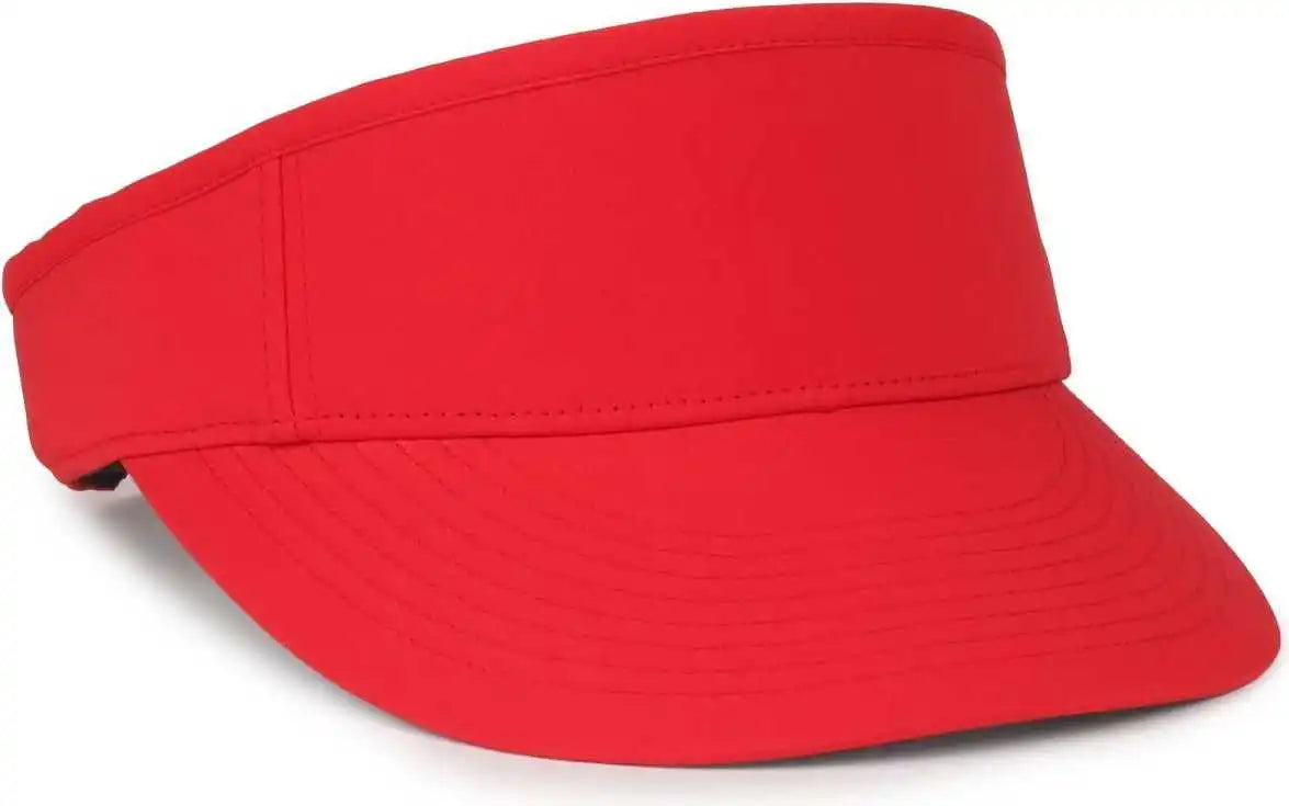 Oc Sports Bwv-100 High Crown Visor - Red - Osfm