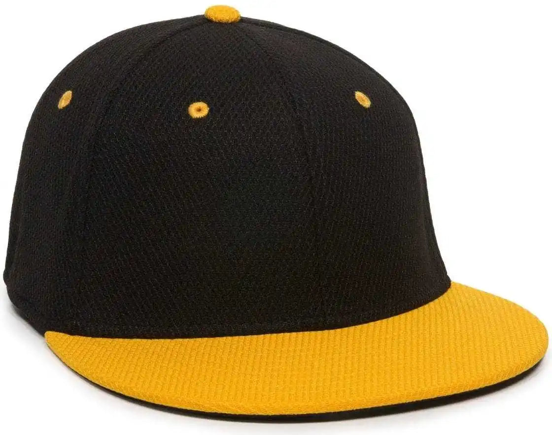 Oc Sports Cage25 Flexible Fitting Cap - Black Gold - 6 3/8’’ - 3/4’’