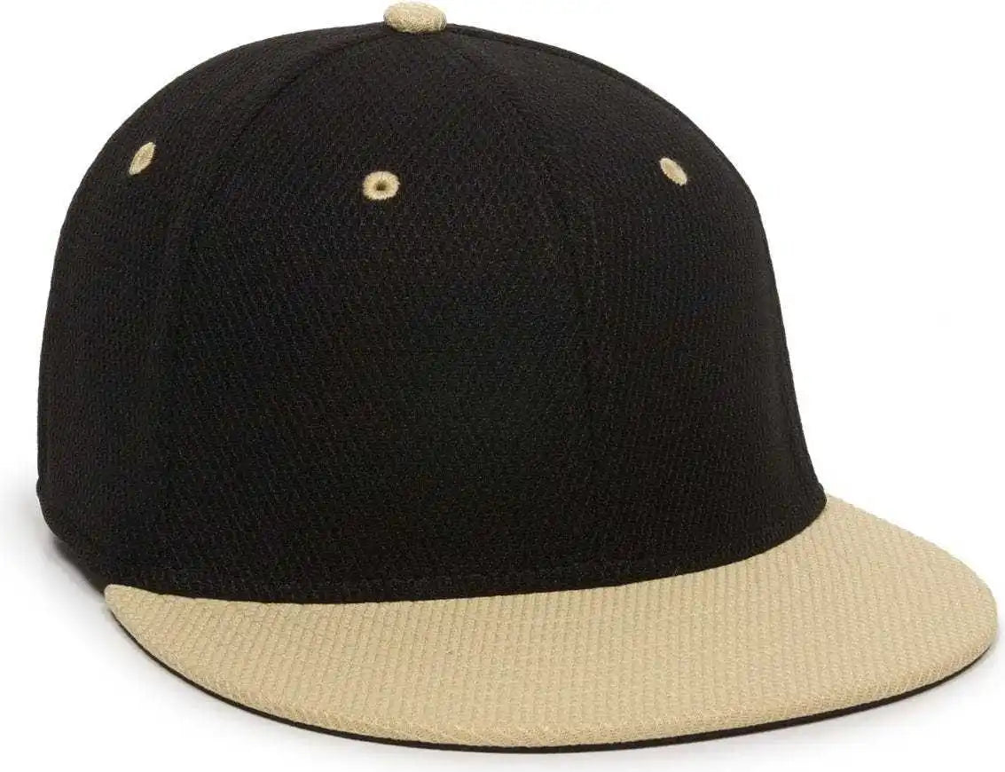 Oc Sports Cage25 Flexible Fitting Cap - Black Vegas Gold - 6 3/8’’ - 3/4’’