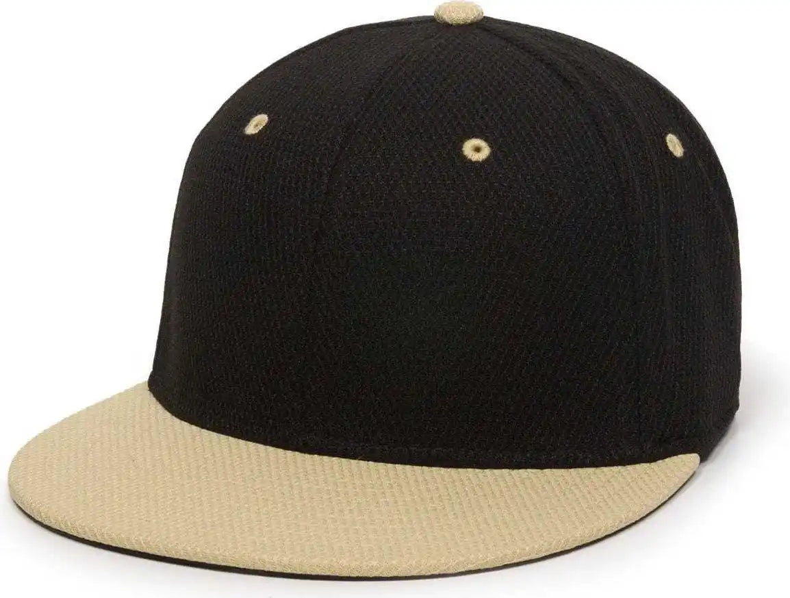 Oc Sports Cage25 Flexible Fitting Cap - Black Vegas Gold