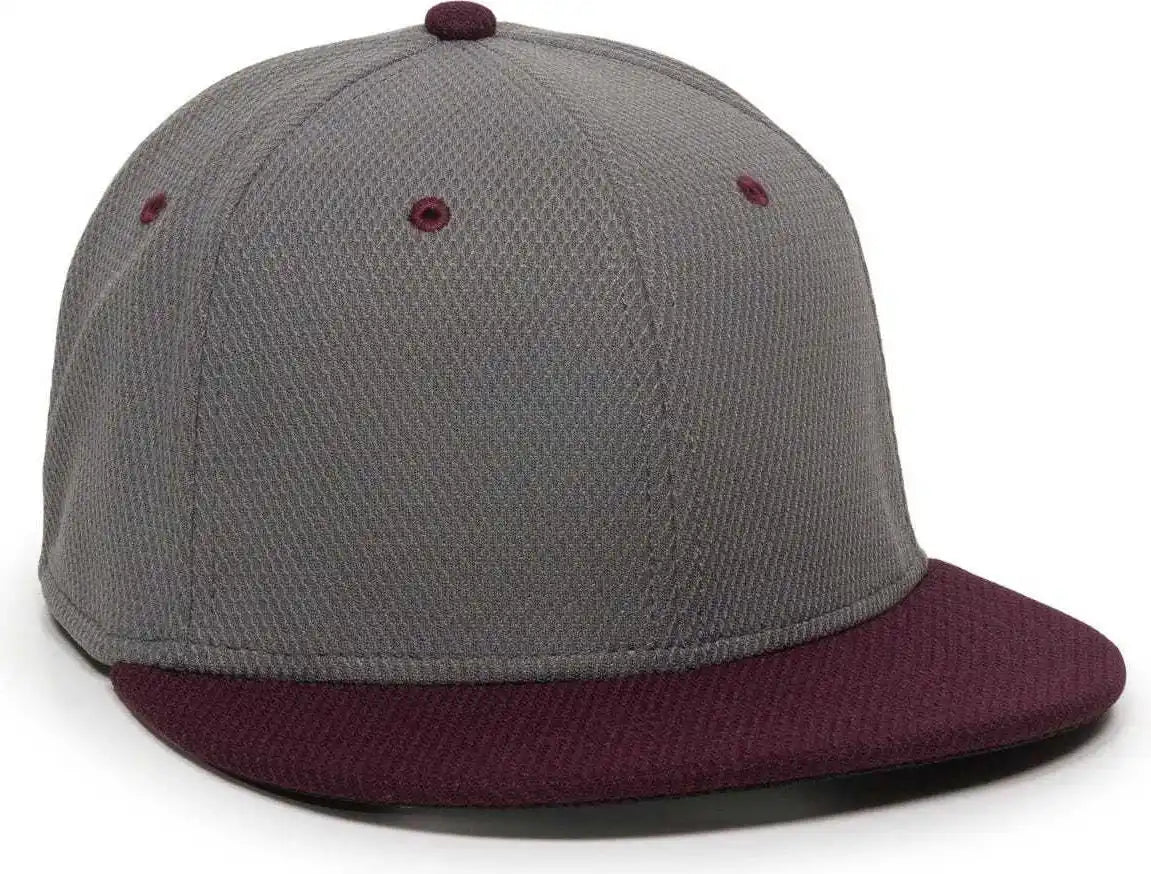 Oc Sports Cage25 Flexible Fitting Cap - Graphite Maroon