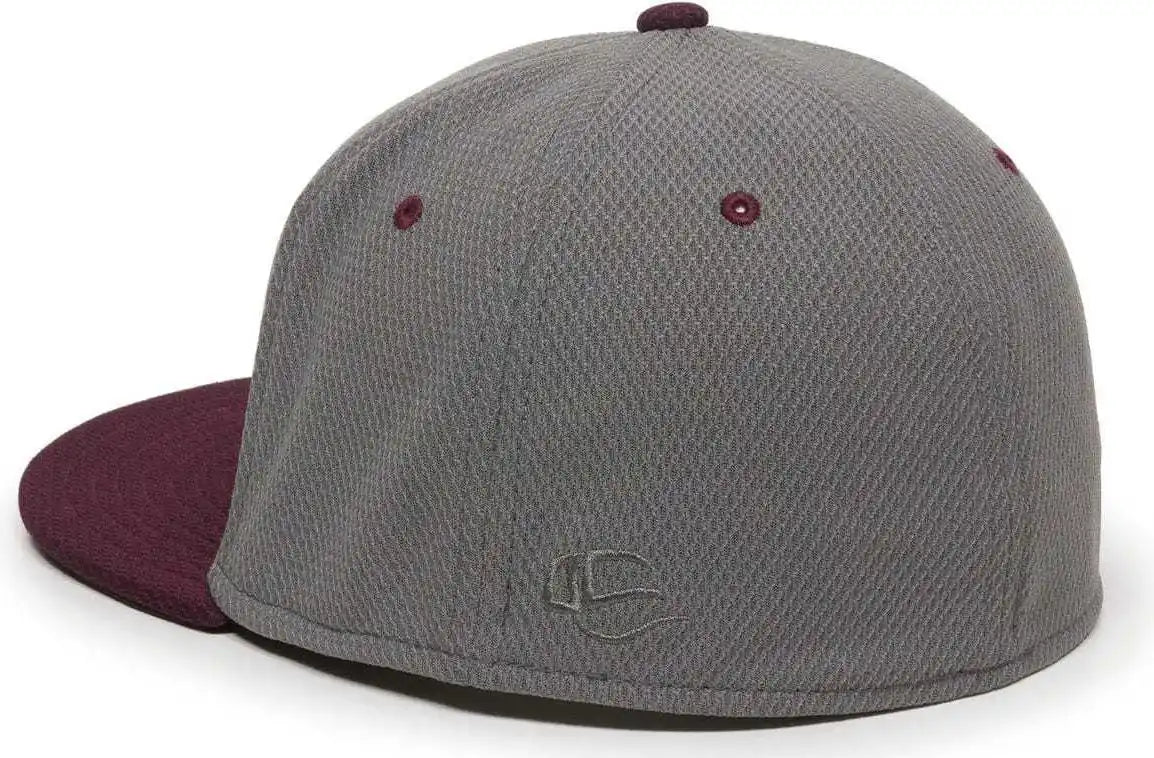 Oc Sports Cage25 Flexible Fitting Cap - Graphite Maroon