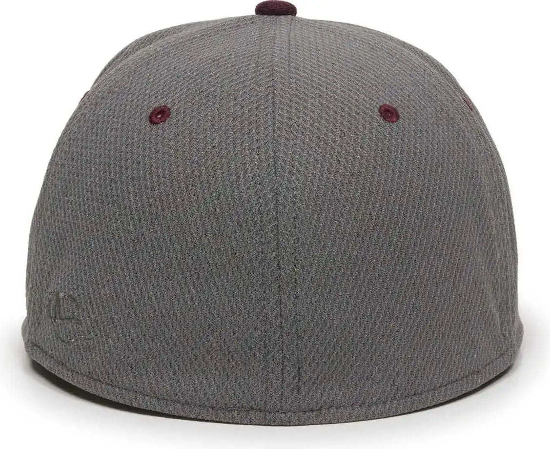 Oc Sports Cage25 Flexible Fitting Cap - Graphite Maroon