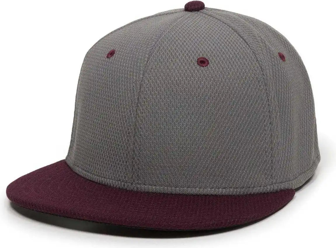 Oc Sports Cage25 Flexible Fitting Cap - Graphite Maroon
