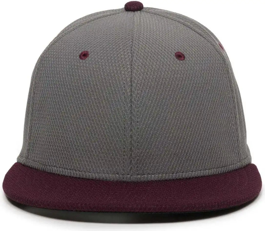 Oc Sports Cage25 Flexible Fitting Cap - Graphite Maroon