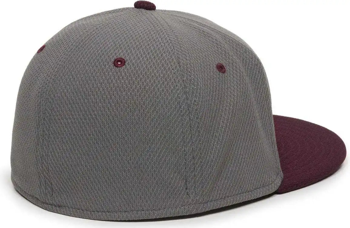 Oc Sports Cage25 Flexible Fitting Cap - Graphite Maroon
