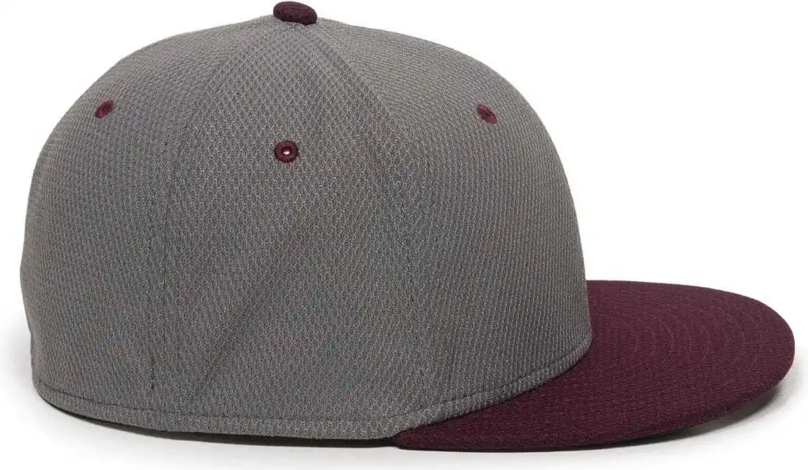 Oc Sports Cage25 Flexible Fitting Cap - Graphite Maroon