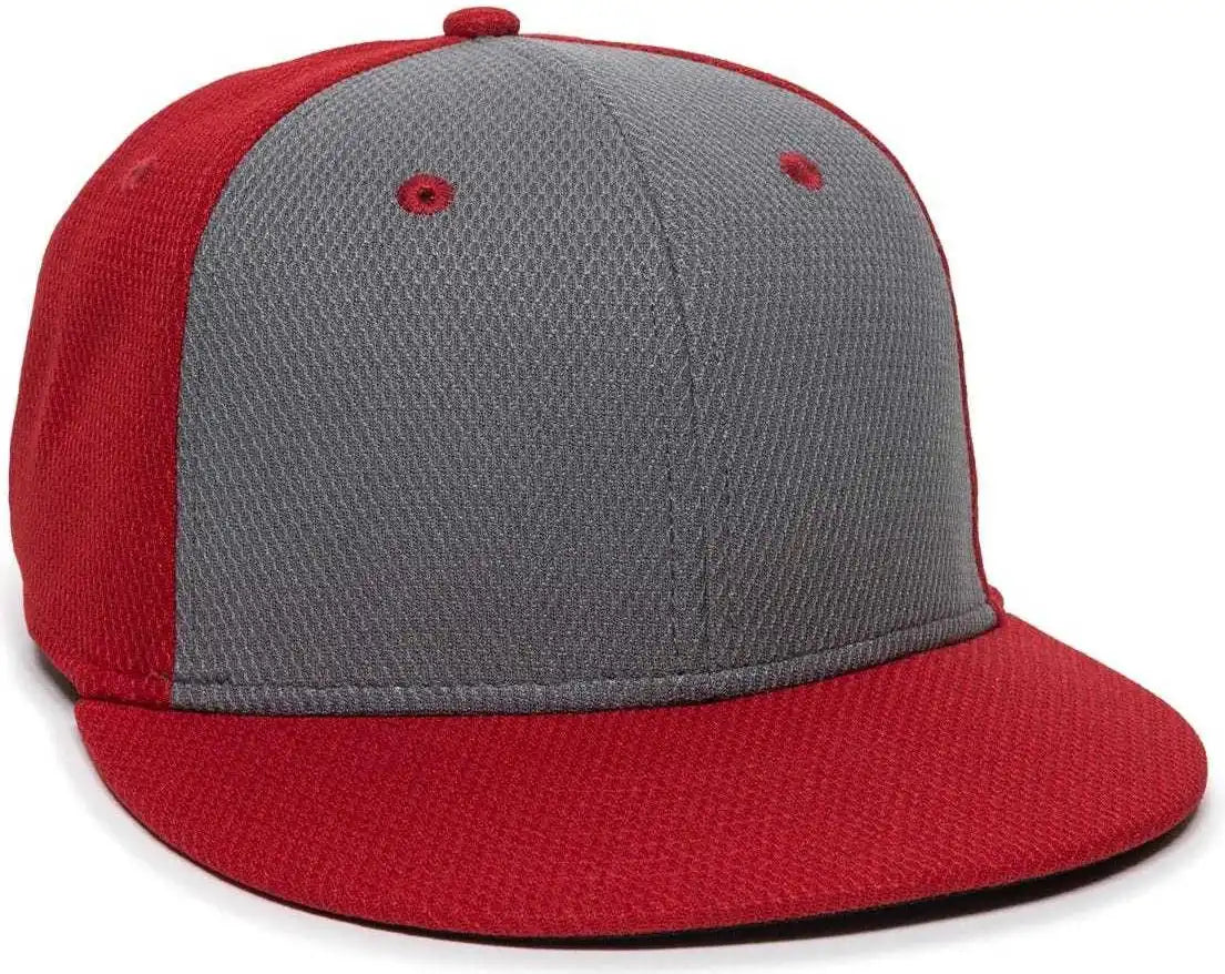 Oc Sports Cage25 Flexible Fitting Cap - Graphite Red - Dark Gray / 6 3/8’’ - 3/4’’