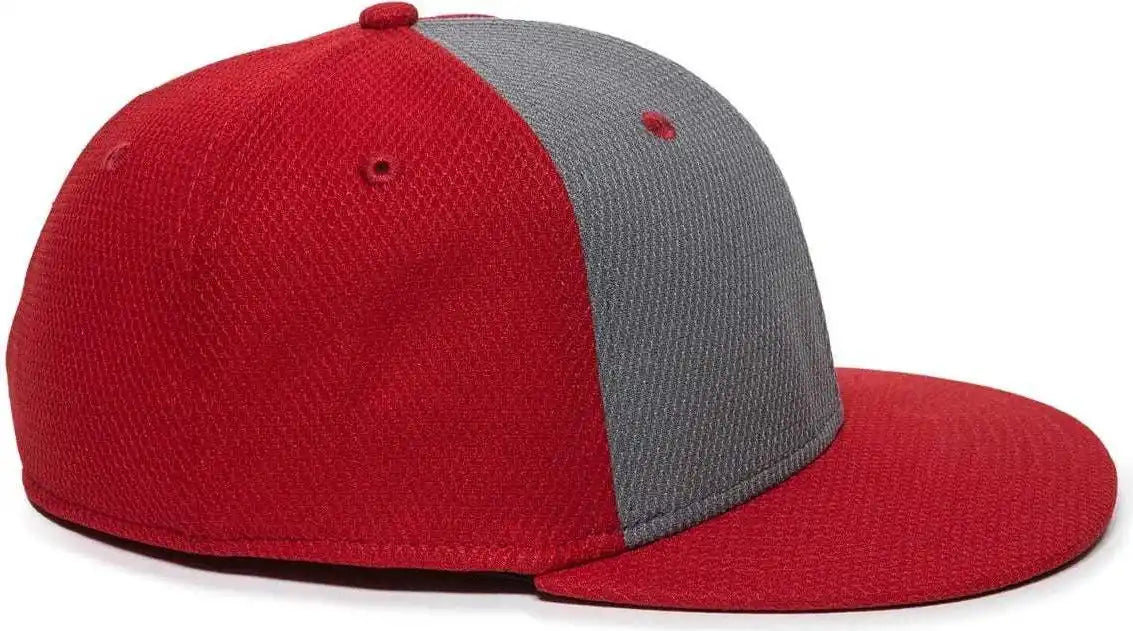 Oc Sports Cage25 Flexible Fitting Cap - Graphite Red