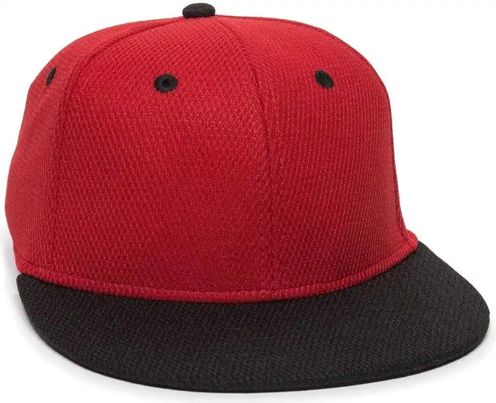 Oc Sports Cage25 Flexible Fitting Cap - Red Black - 6 3/8’’ - 3/4’’