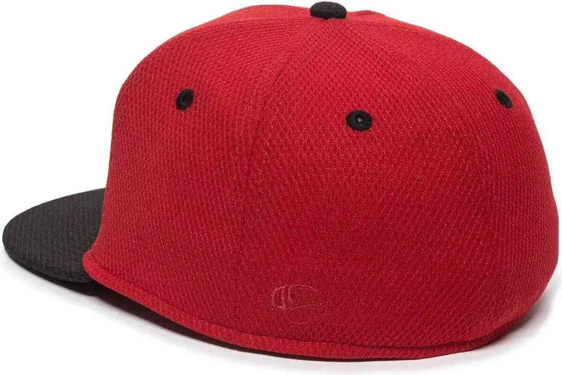 Oc Sports Cage25 Flexible Fitting Cap - Red Black