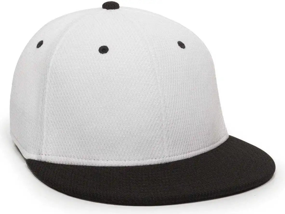 Oc Sports Cage25 Flexible Fitting Cap - White Black - 6 3/8’’ - 3/4’’