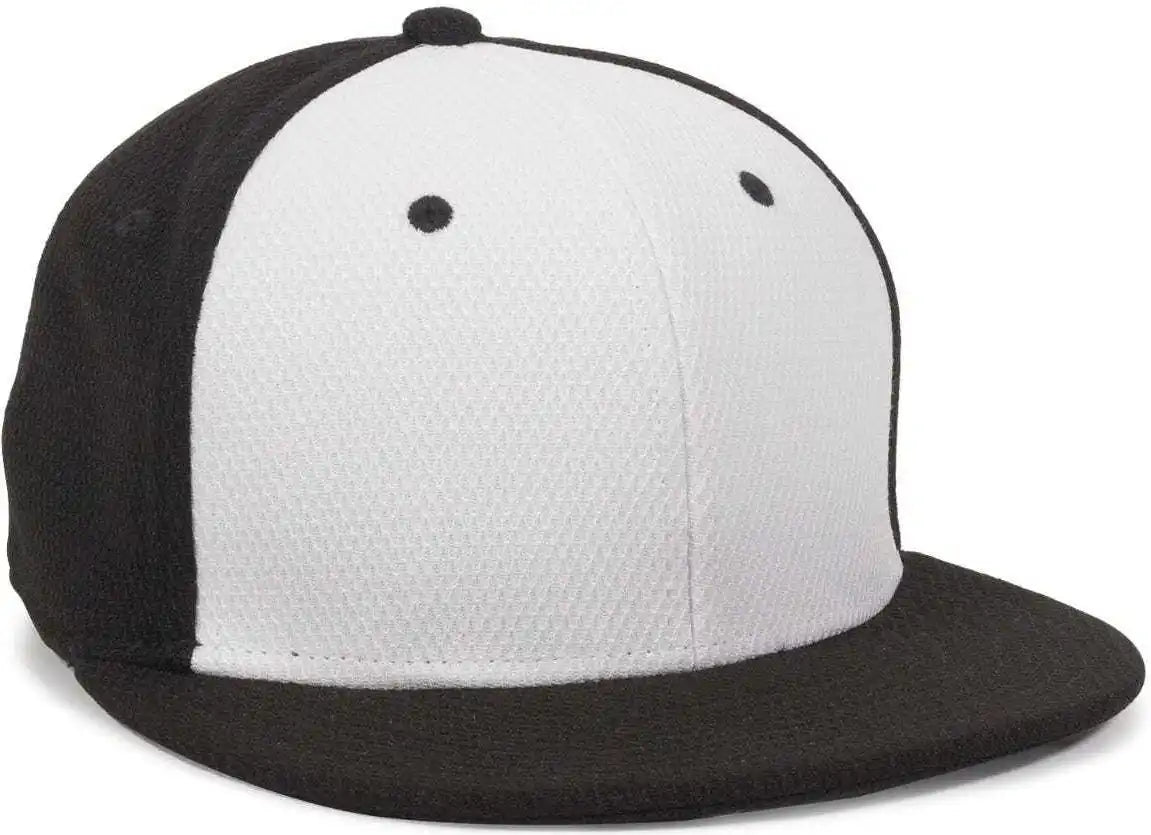 Oc Sports Cage25 Flexible Fitting Cap - White Black - 6 3/8’’ - 3/4’’