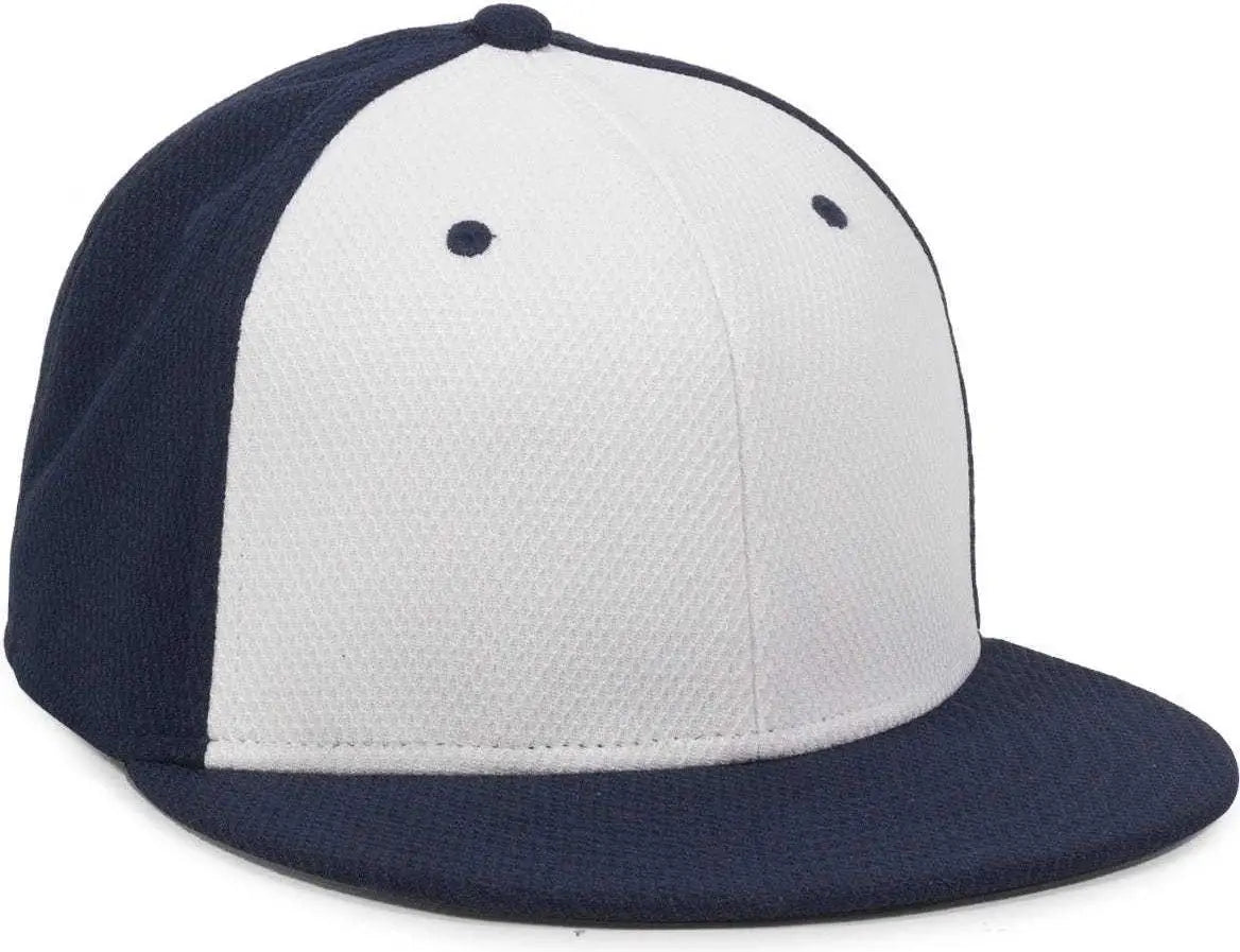 Oc Sports Cage25 Flexible Fitting Cap - White Navy - 6 3/8’’ - 3/4’’