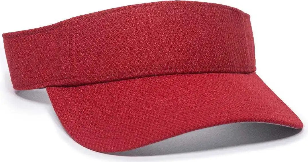 Oc Sports Cage75 Visor - Red - 6 7/8’’ - 7 1/2’’