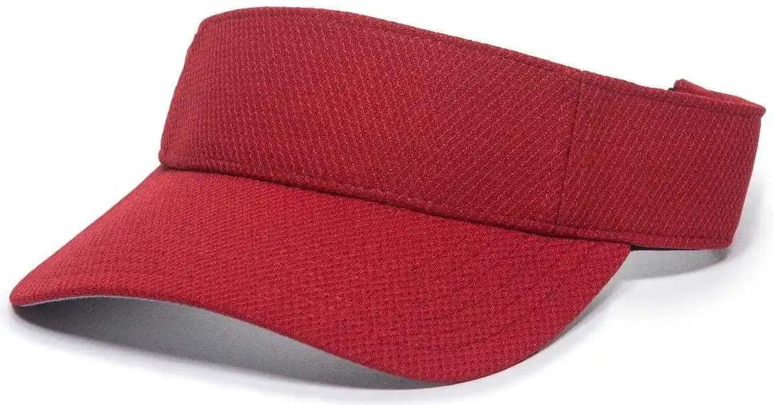 Oc Sports Cage75 Visor - Red - 6 7/8’’ - 7 1/2’’