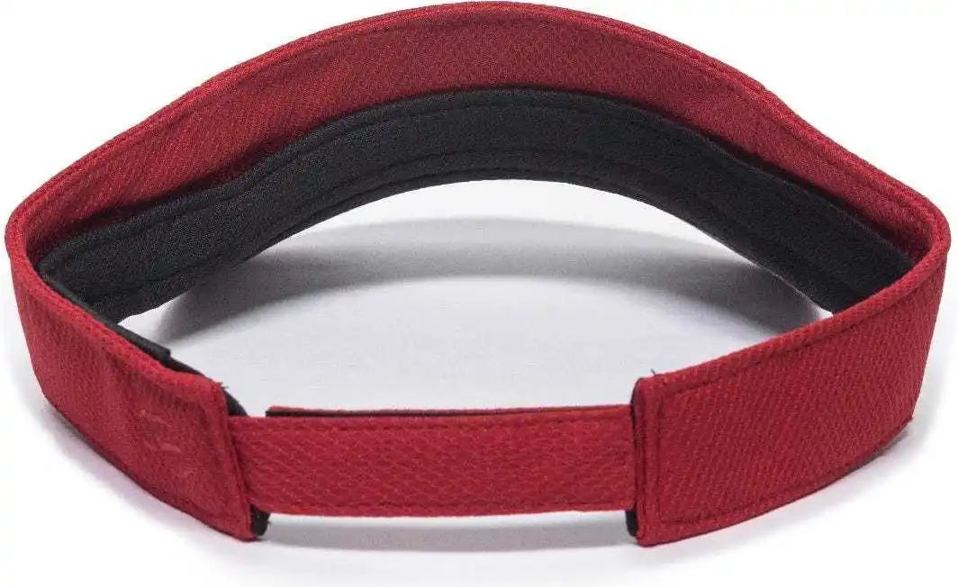 Oc Sports Cage75 Visor - Red - 6 7/8’’ - 7 1/2’’