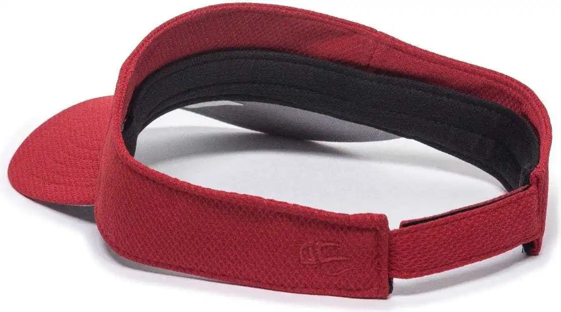 Oc Sports Cage75 Visor - Red - 6 7/8’’ - 7 1/2’’