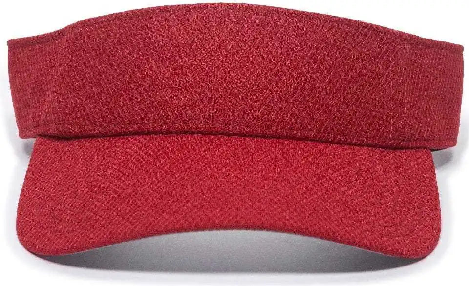 Oc Sports Cage75 Visor - Red - 6 7/8’’ - 7 1/2’’
