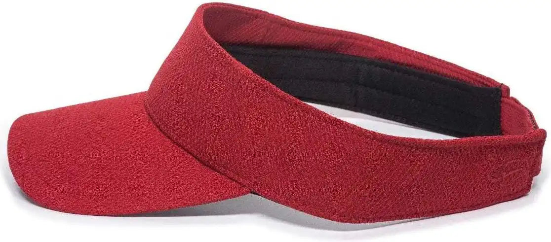 Oc Sports Cage75 Visor - Red - 6 7/8’’ - 7 1/2’’