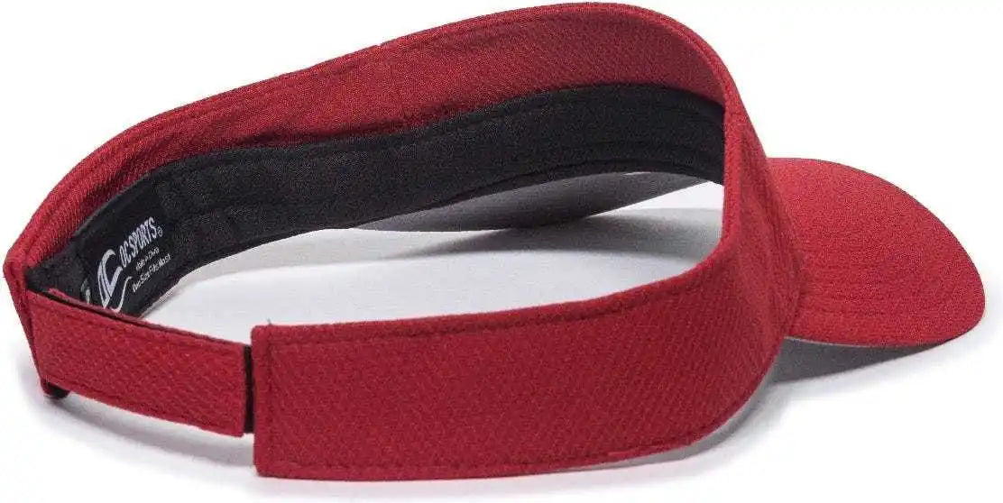 Oc Sports Cage75 Visor - Red - 6 7/8’’ - 7 1/2’’