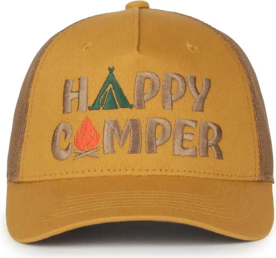 Oc Sports Camp02 Happy Camper Cap - Gold Clay - Tan / 6 7/8’’ - 7 1/2’’