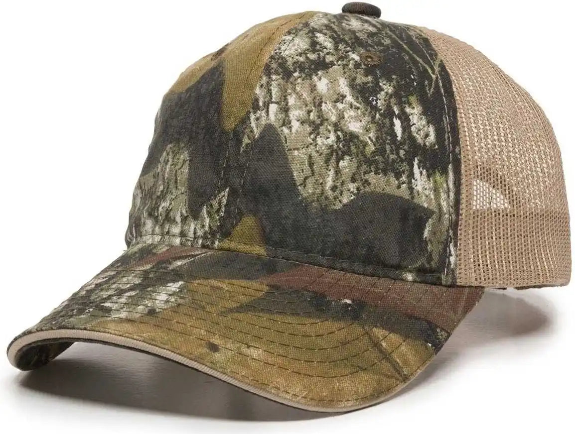 Oc Sports Cgwm 301 Adjustable Mesh Back Cap Mossy Oak Break Up Tan / 6 7/8’’ 7 1/2’’