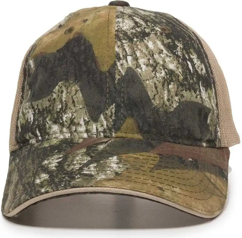 Oc Sports Cgwm 301 Adjustable Mesh Back Cap Mossy Oak Break Up Tan / 6 7/8’’ 7 1/2’’