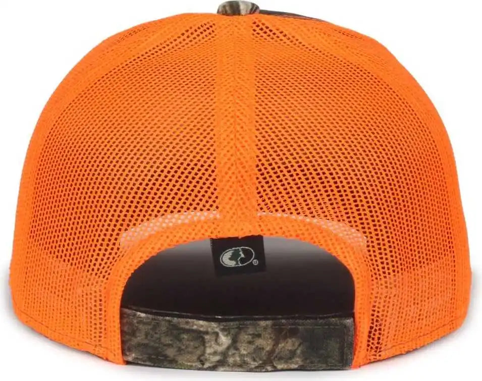 Oc Sports Cgwm-301 Adjustable Mesh Back Cap - Mossy Oak Country Dna Neon Orange - Osfm