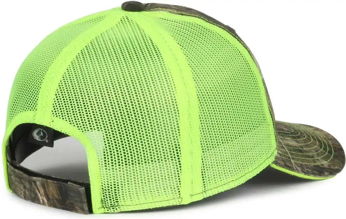 Oc Sports Cgwm-301 Adjustable Mesh Back Cap - Mossy Oak Country Dna Neon Yellow - Osfm
