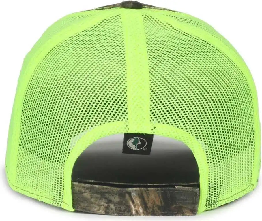 Oc Sports Cgwm-301 Adjustable Mesh Back Cap - Mossy Oak Country Dna Neon Yellow - Osfm