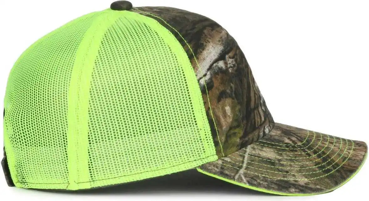 Oc Sports Cgwm-301 Adjustable Mesh Back Cap - Mossy Oak Country Dna Neon Yellow - Osfm