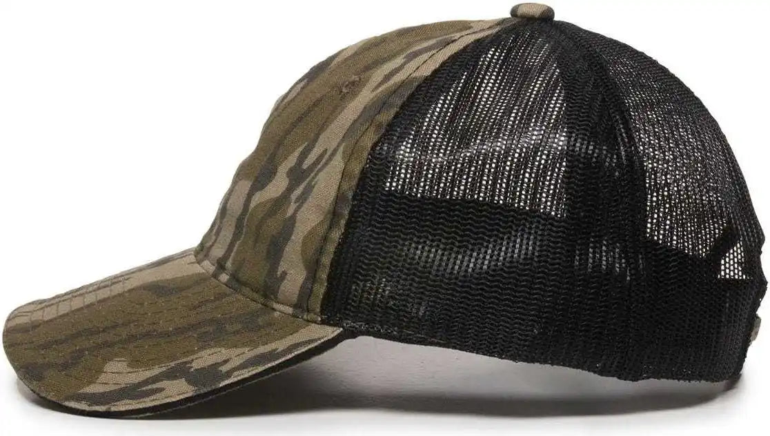 Oc Sports Cgwm-301 Adjustable Mesh Back Cap - Mossy Oak Original Bottomland Black - 6 7/8’’ - 7 1/2’’