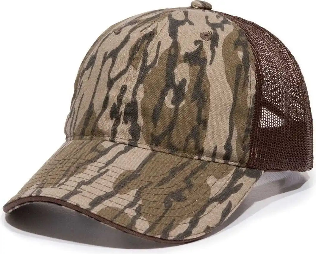 Oc Sports Cgwm-301 Adjustable Mesh Back Cap - Mossy Oak Original Bottomland Brown - 6 7/8’’ - 7 1/2’’
