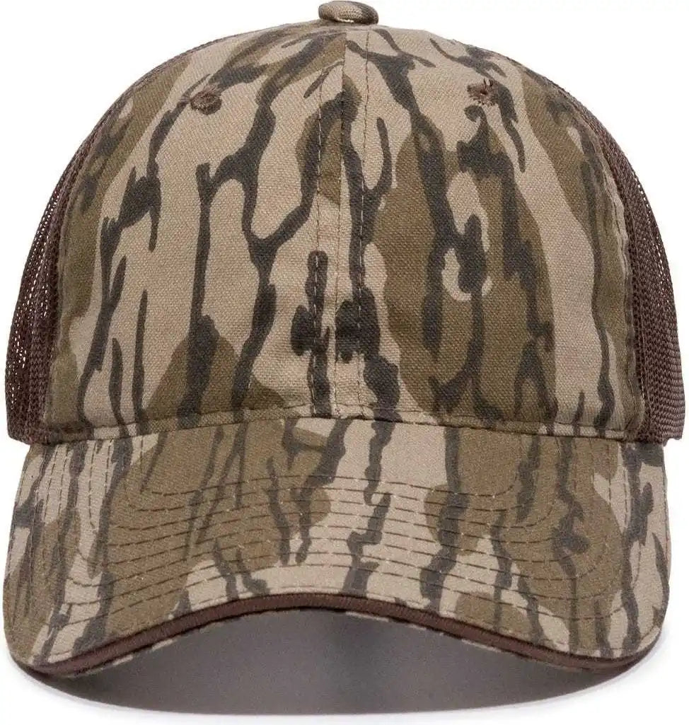 Oc Sports Cgwm-301 Adjustable Mesh Back Cap - Mossy Oak Original Bottomland Brown - 6 7/8’’ - 7 1/2’’