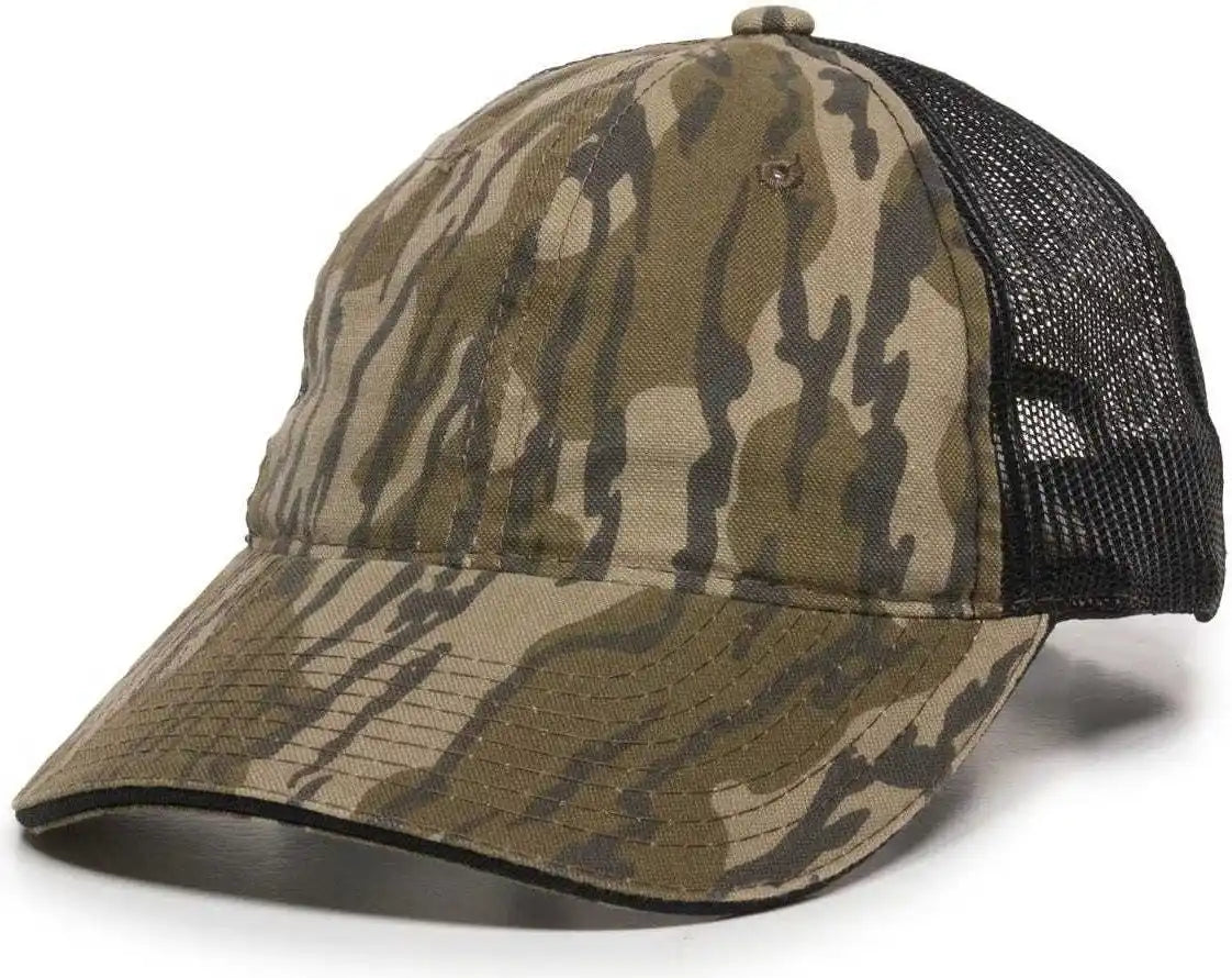 Oc Sports Cgwm-301 Adjustable Mesh Back Cap - Mossy Oak Original Bottomland Black - 6 7/8’’ - 7 1/2’’