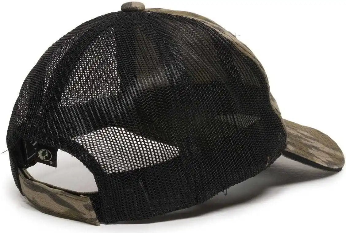 Oc Sports Cgwm-301 Adjustable Mesh Back Cap - Mossy Oak Original Bottomland Black - 6 7/8’’ - 7 1/2’’