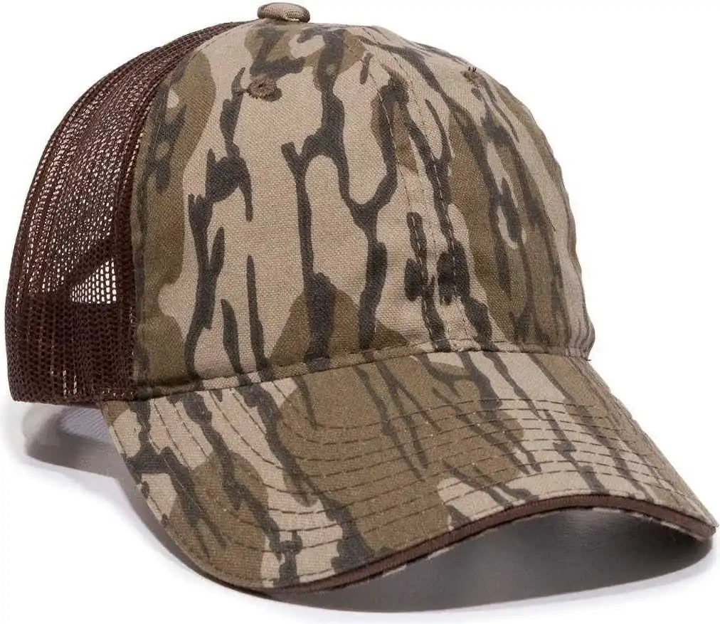 Oc Sports Cgwm-301 Adjustable Mesh Back Cap - Mossy Oak Original Bottomland Brown - 6 7/8’’ - 7 1/2’’