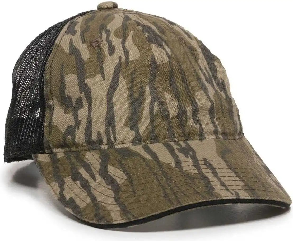 Oc Sports Cgwm-301 Adjustable Mesh Back Cap - Mossy Oak Original Bottomland Black - 6 7/8’’ - 7 1/2’’