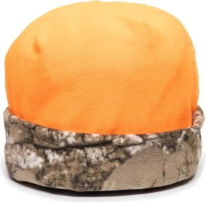 Oc Sports Cor 002 Beanie with Cuff Easily Visible Reversible Realtree Edge Blaze / 6 7/8’’ 7 1/2’’