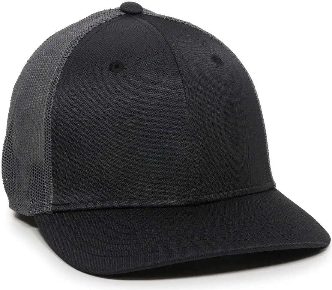 Oc Sports Ct120m Extra-flexible Slight Pre-curved Visor - Black Graphite - Dark Gray / 6 3/4’’ - 7 1/8’’