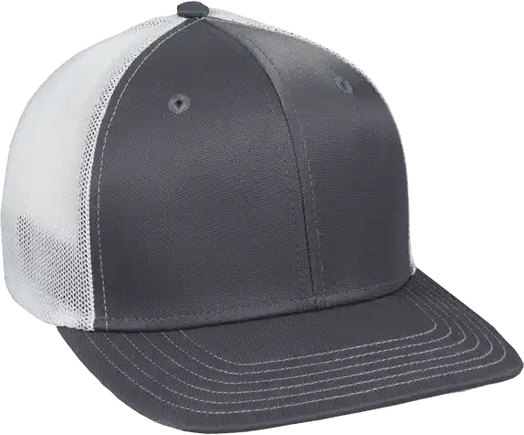 Oc Sports Ct120m Extra-flexible Slight Pre-curved Visor - Graphite White - Dark Gray / 6 3/8’’ - 3/4’’