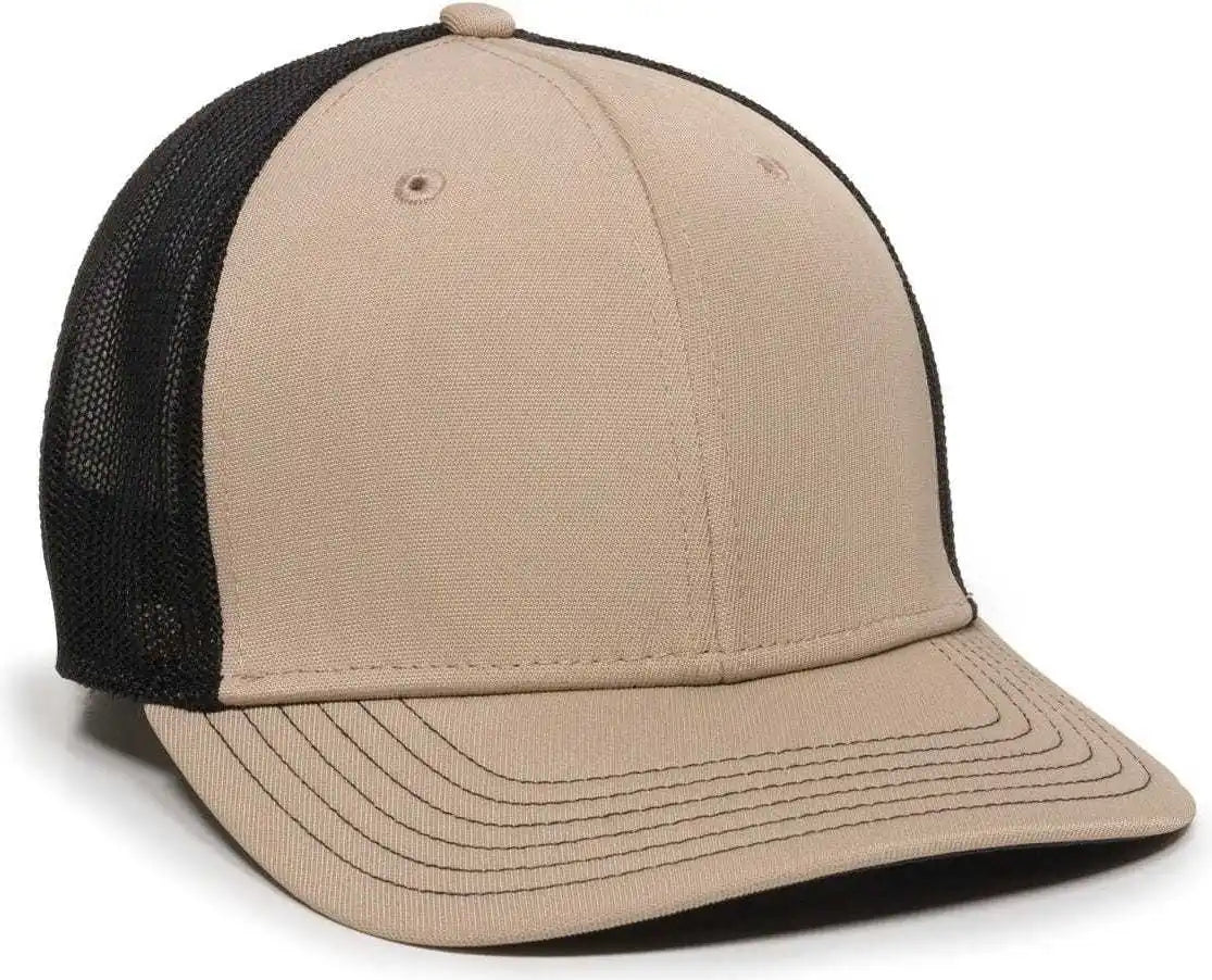 Oc Sports Ct120m Extra-flexible Slight Pre-curved Visor - Khaki Black - 6 3/4’’ - 7 1/8’’
