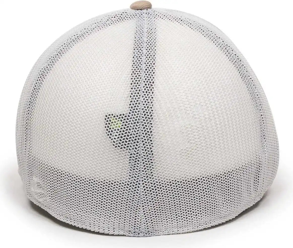 Oc Sports Ct120m Extra-flexible Slight Pre-curved Visor - Khaki White - 6 3/4’’ - 7 1/8’’