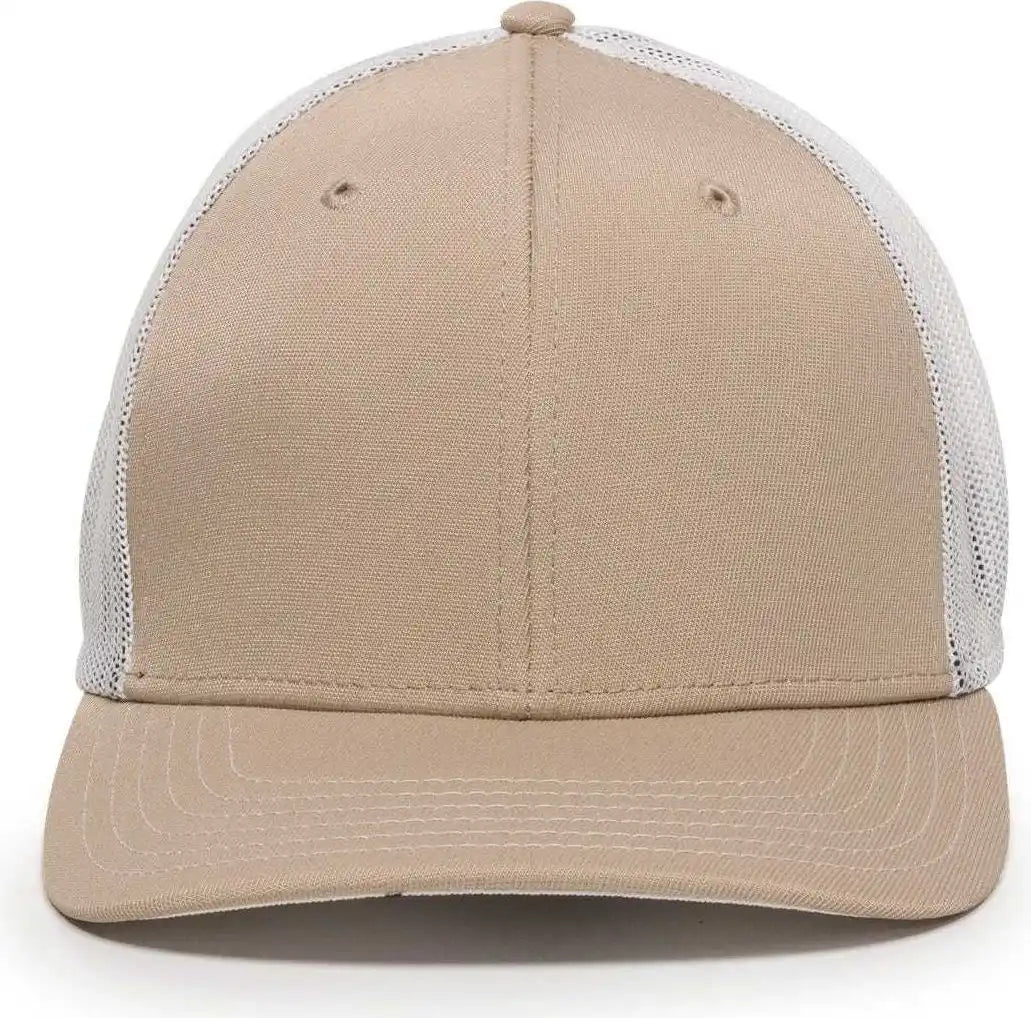 Oc Sports Ct120m Extra-flexible Slight Pre-curved Visor - Khaki White