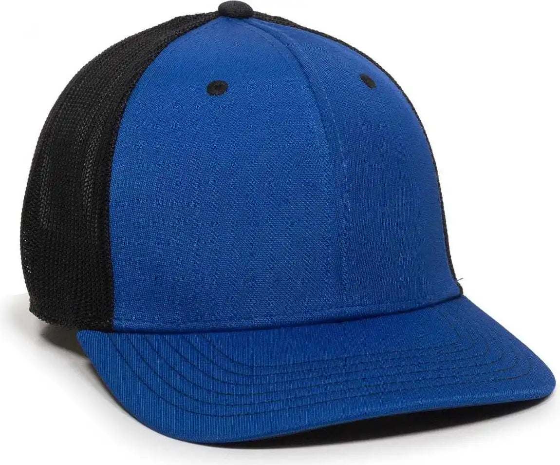 Oc Sports Ct120m Extra-flexible Slight Pre-curved Visor - Royal Black - 6 3/4’’ - 7 1/8’’